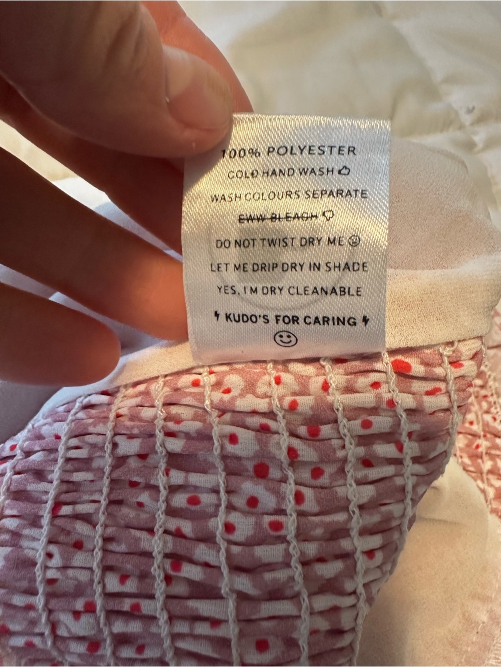 Beginning Boutique Pink Polka Dot Smocked Mini Dress